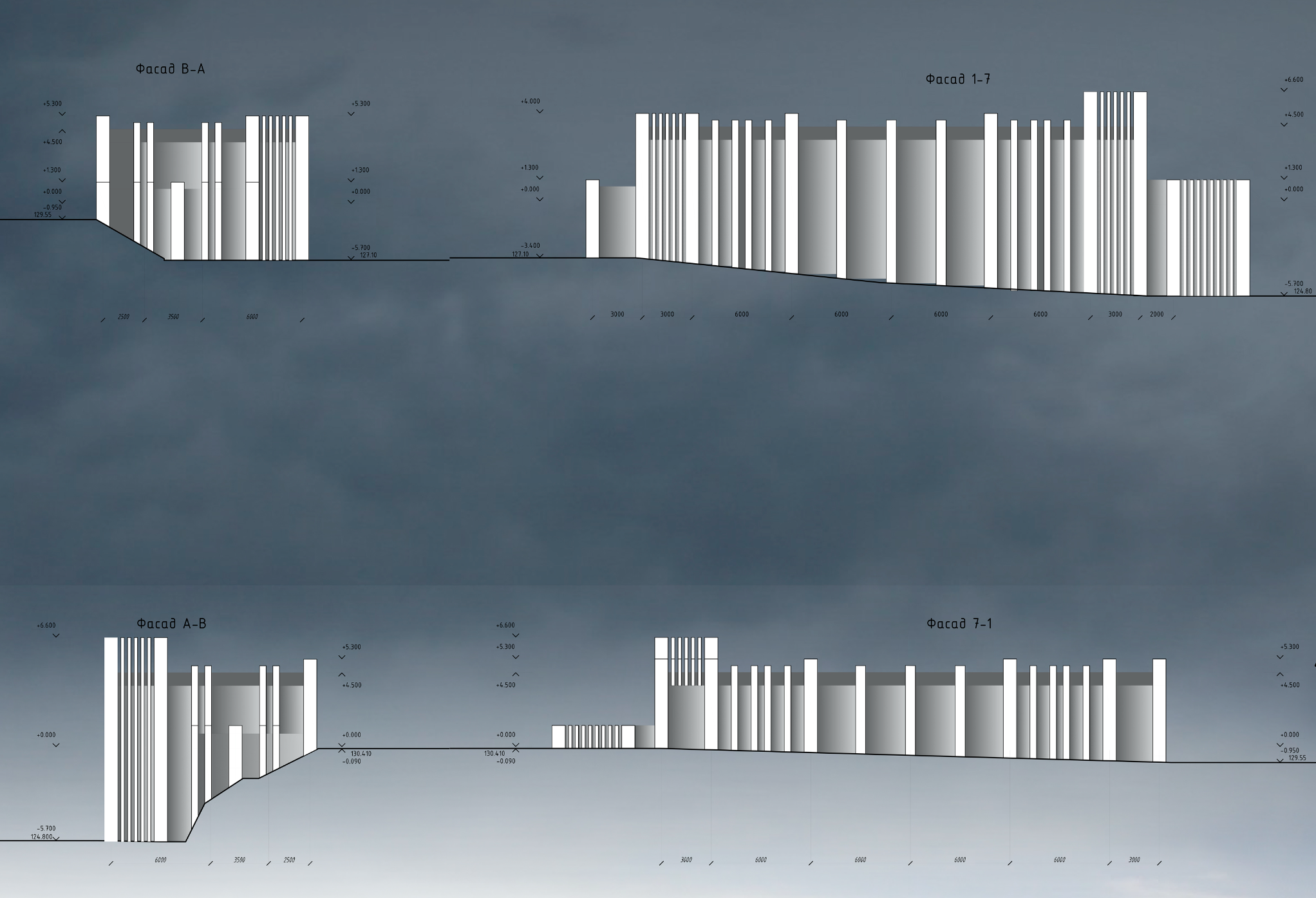 Facade design and architectural composition study