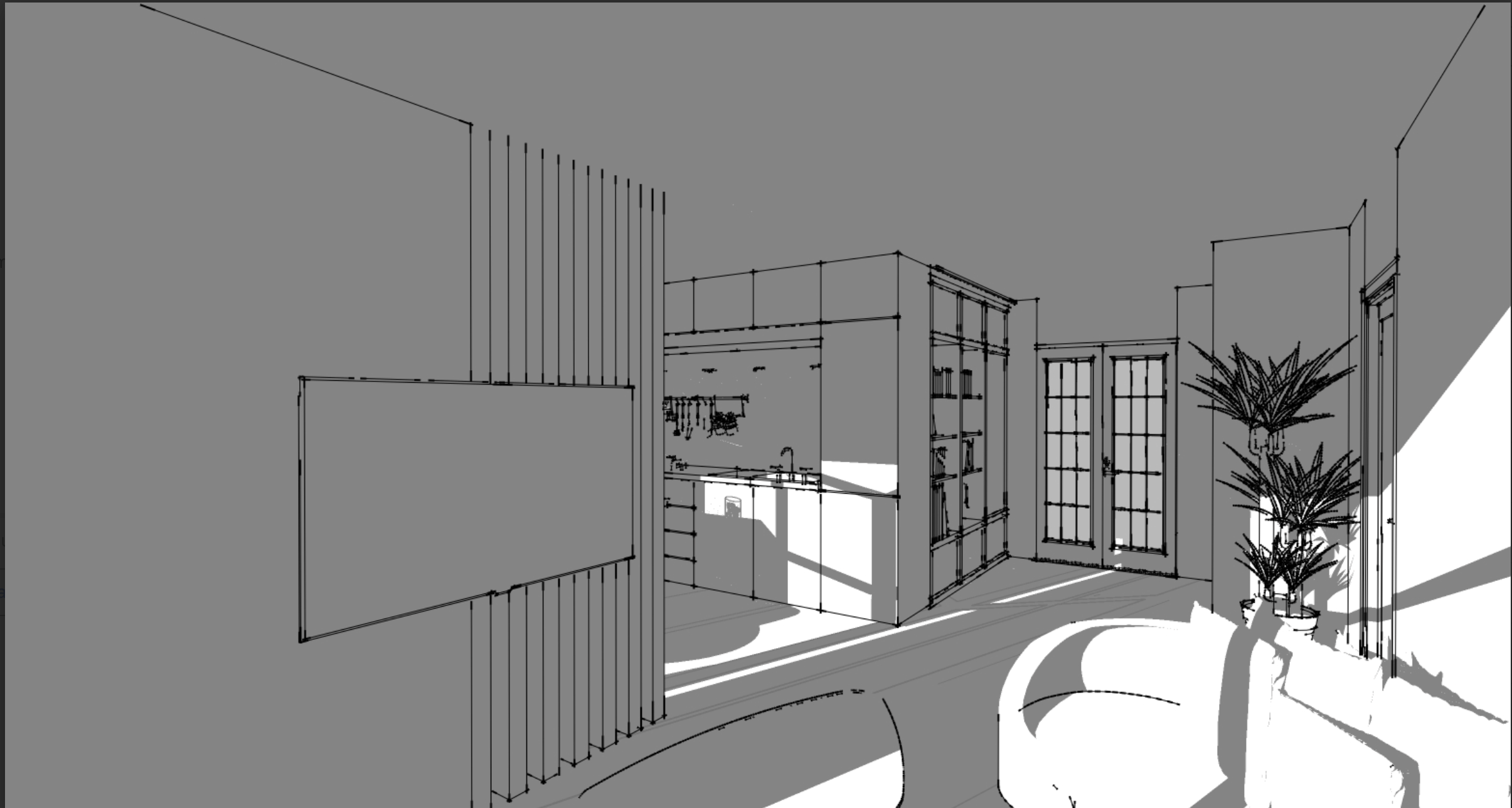 Apartment sketch – residential interior project in Russia