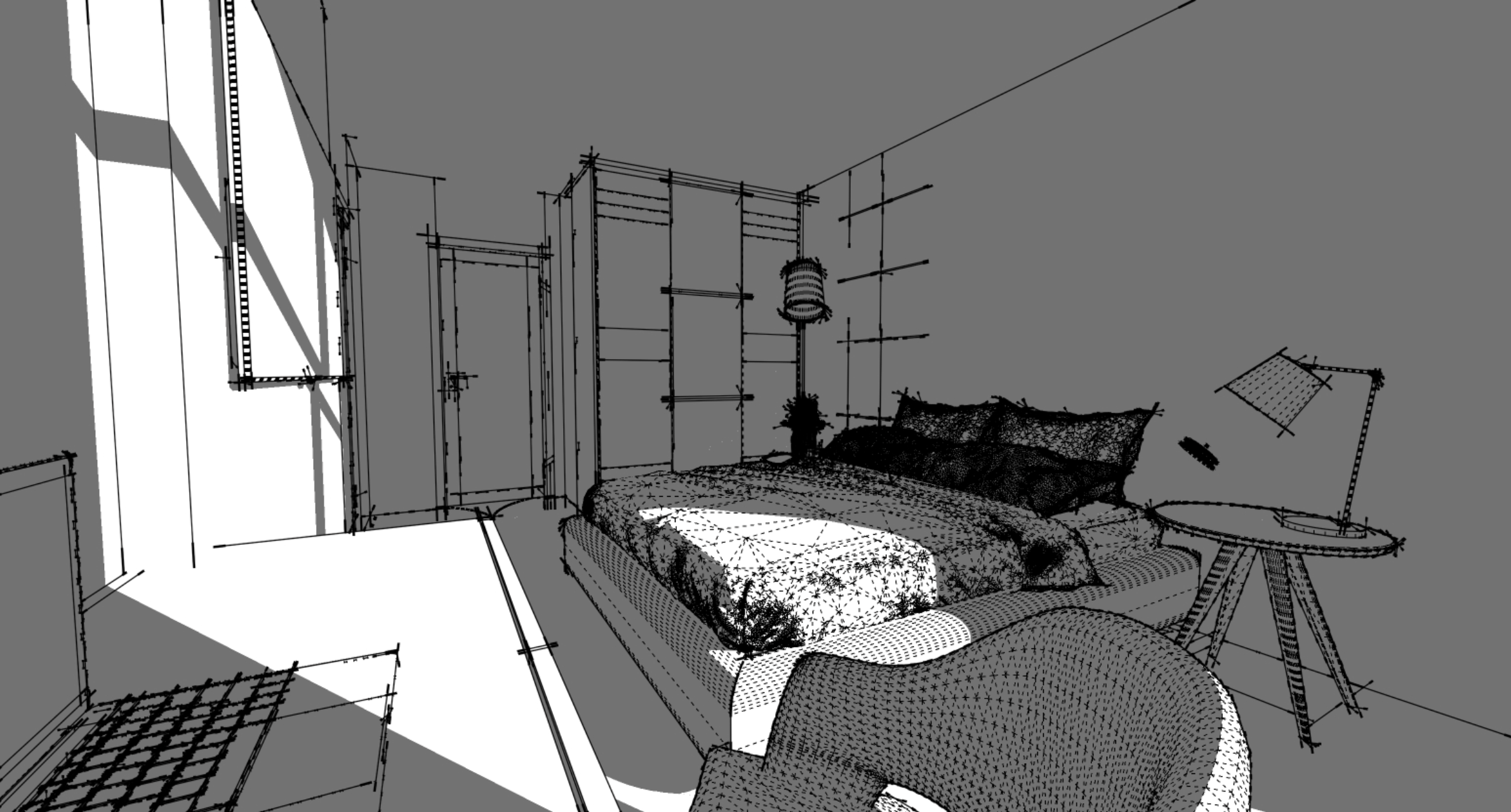 Master bedroom sketch by Ashot Ohanyan