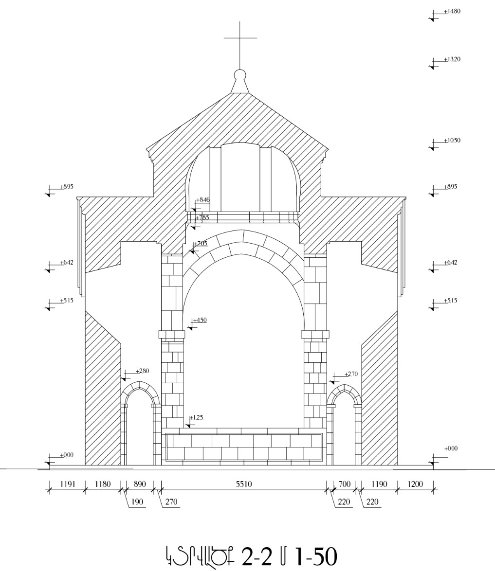 Monastery restoration technical plans by OA