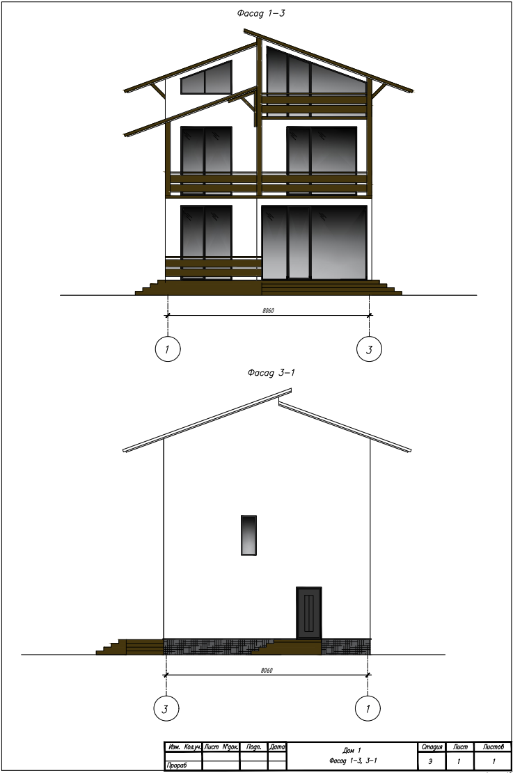Facade - modern villa in Sochi