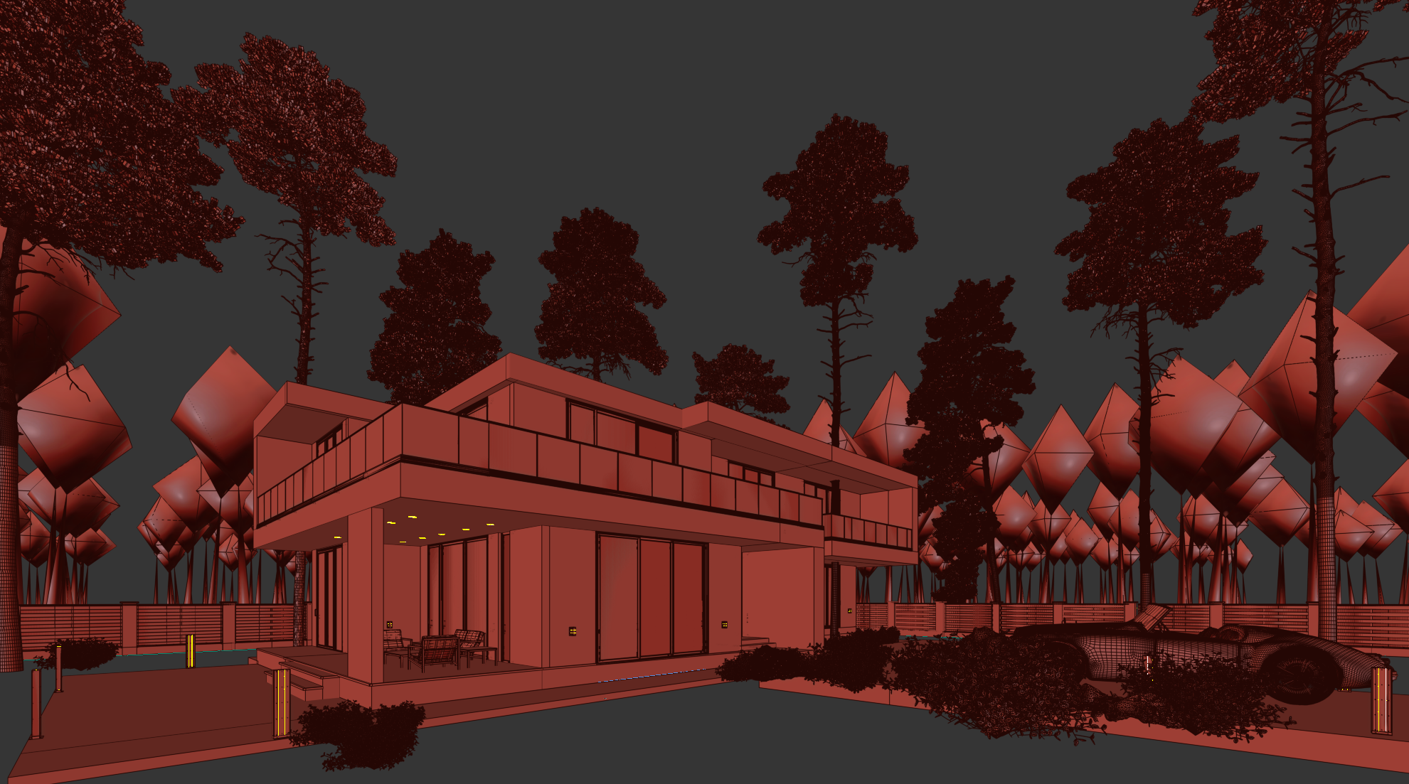 3d model of a villa in Moscow 